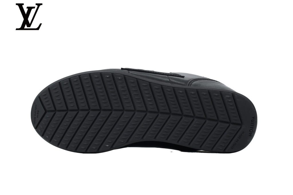 Louis Vuitton Low-Top Leather Sneakers - Black