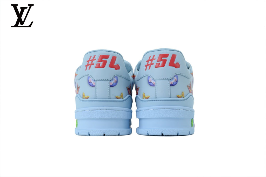 Louis Vuitton Trainer Sneaker – Light Blue Multicolor Star Patch