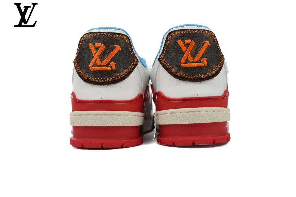 Louis Vuitton LV Trainer Sneaker – White, Red & Blue