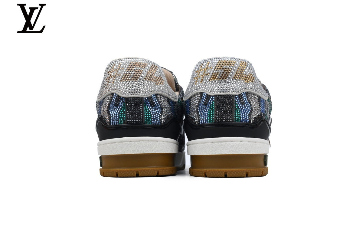 Louis Vuitton LV Trainer Sneaker – Multicolor Rhinestone
