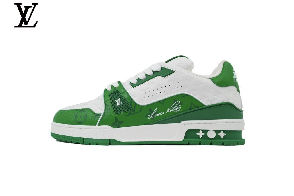 Louis Vuitton LV Trainer Sneaker – Green & White Monogram