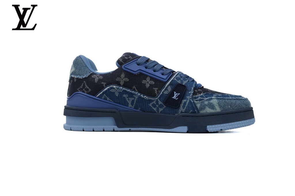 Louis Vuitton Trainer Sneaker – Blue Denim Monogram