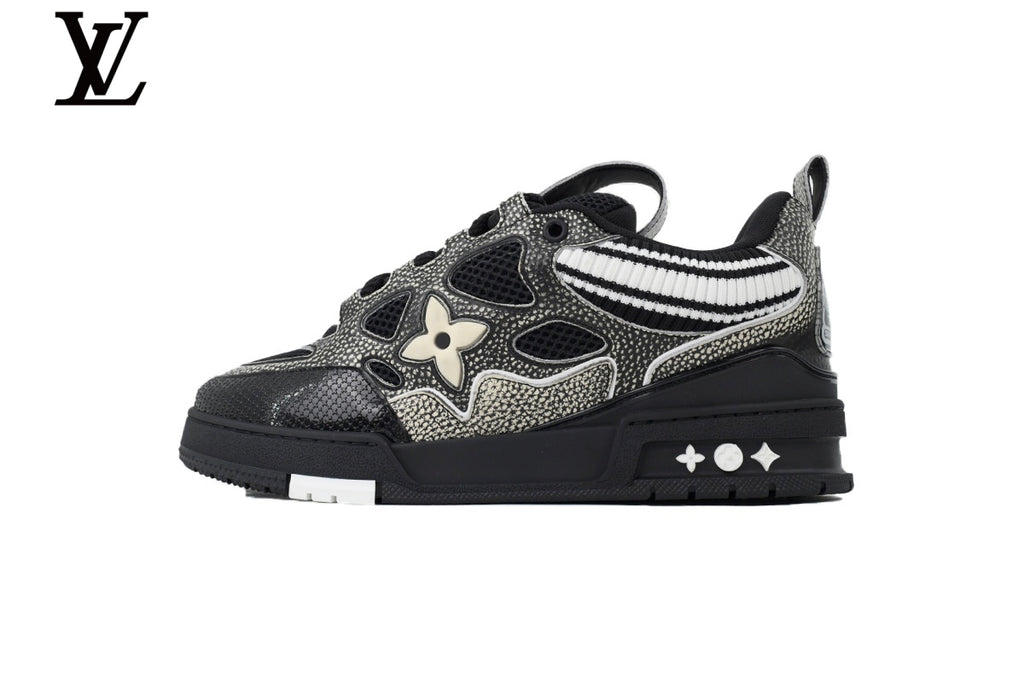 Louis Vuitton Skate Sneakers - Black Speckled Mesh