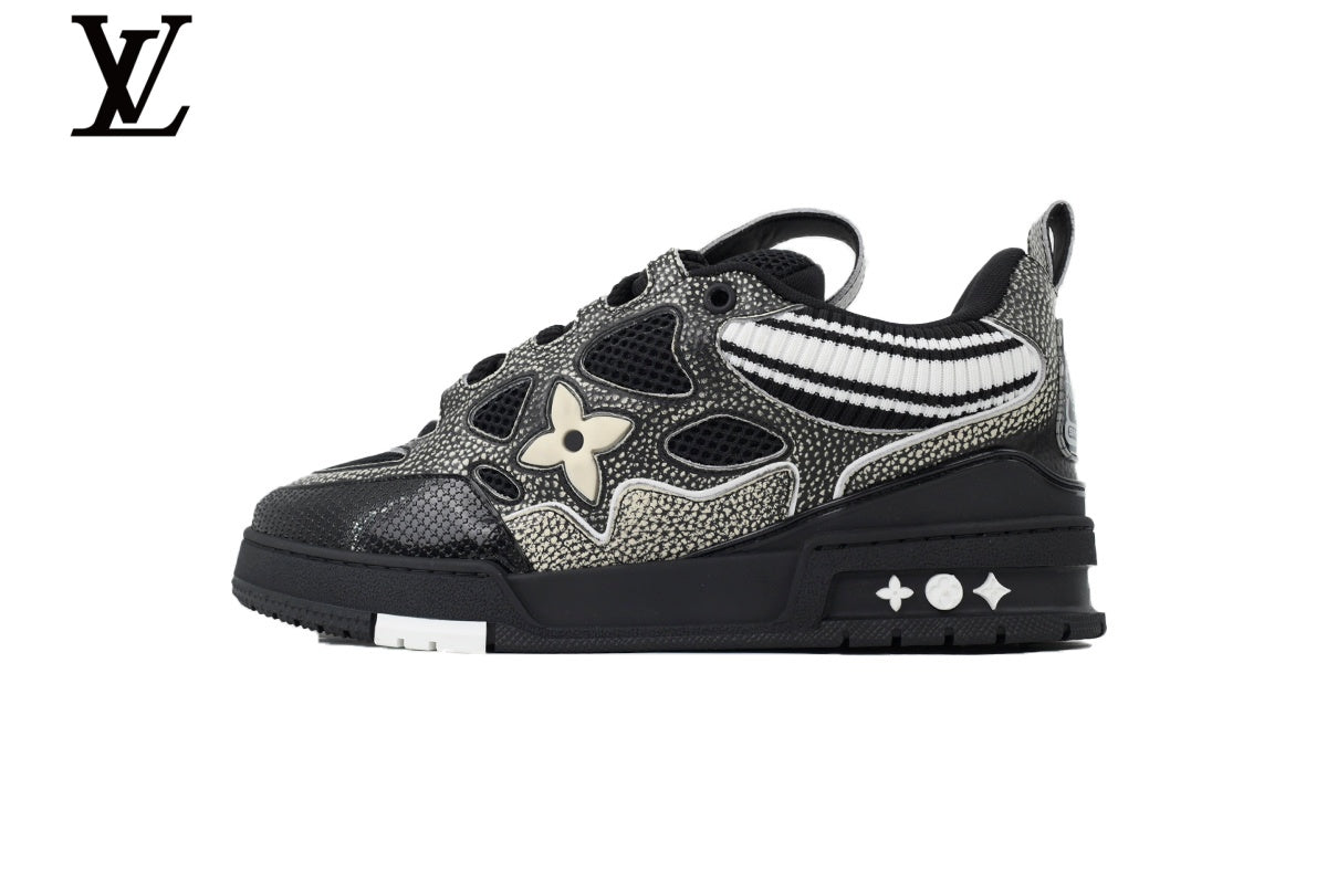Louis Vuitton Skate Sneakers - Black Speckled Mesh