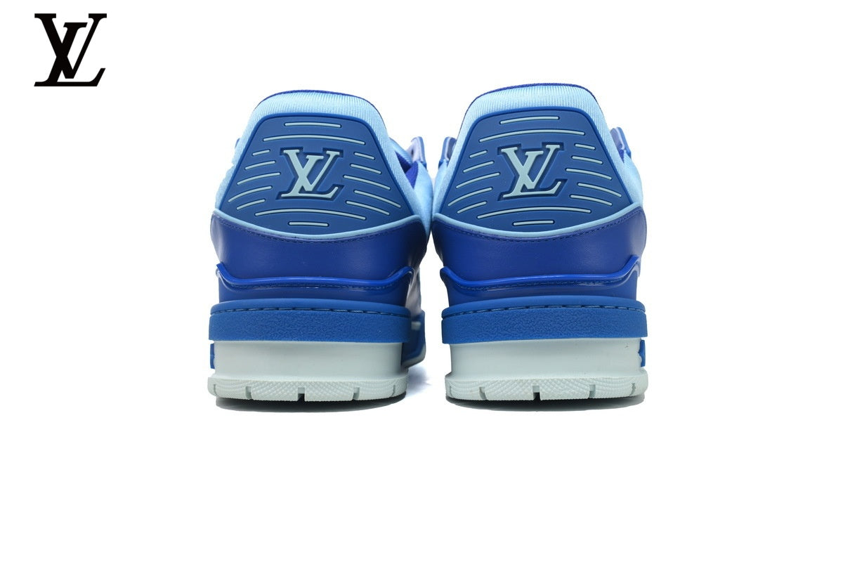 Louis Vuitton Trainer Sneaker – Two-Tone Blue Monogram