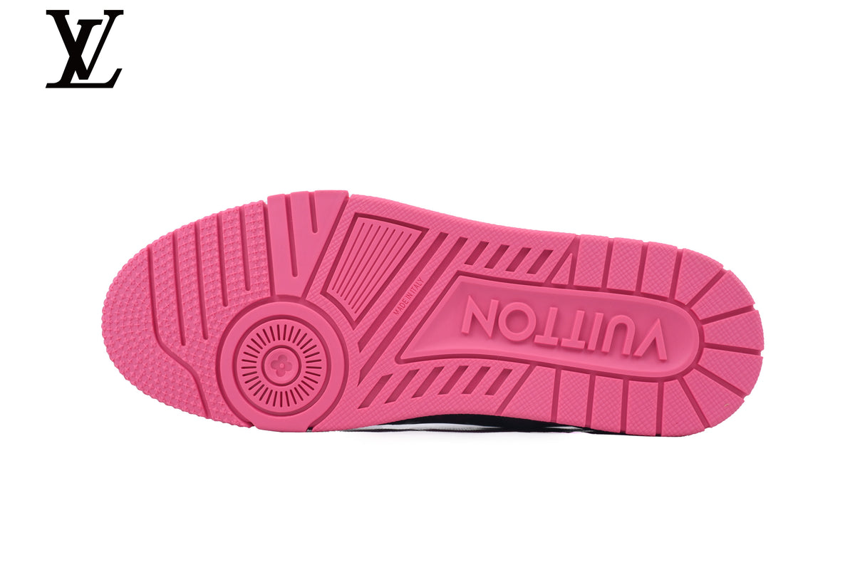 Louis Vuitton Trainer Sneaker – Grey Pink Monogram