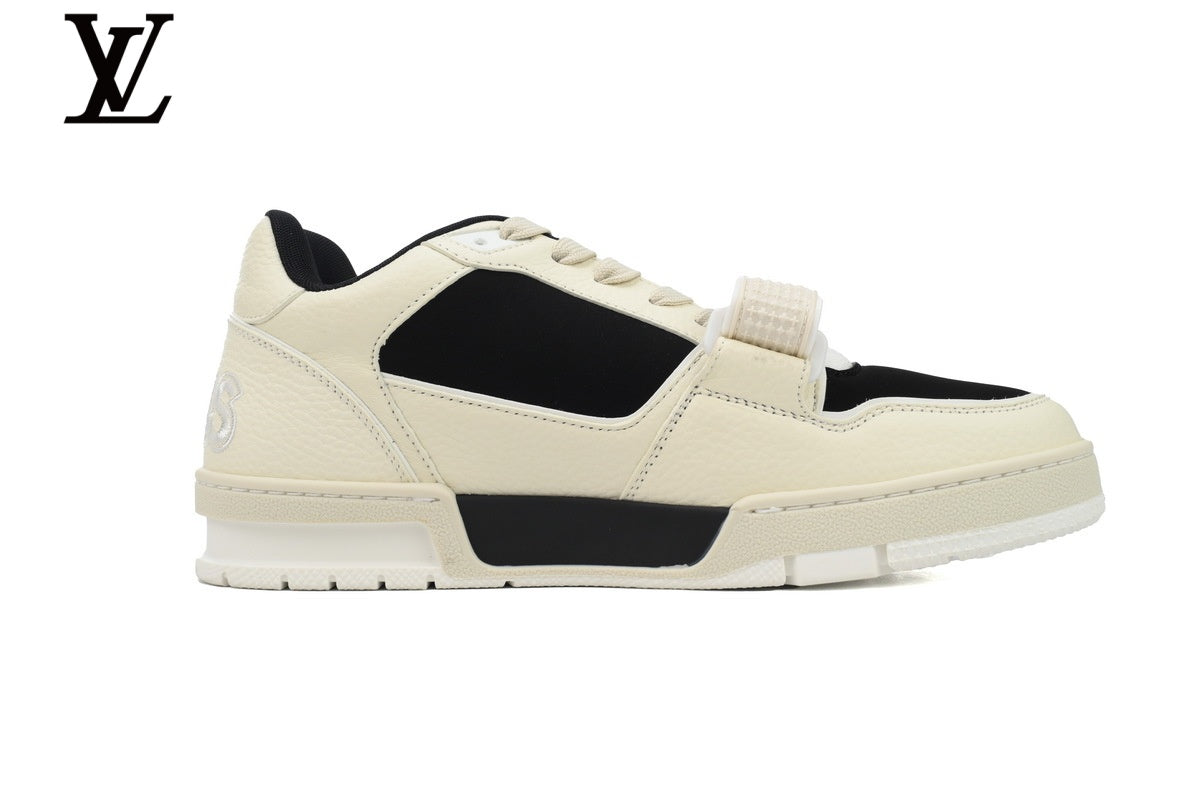 Louis Vuitton Trainer Sneaker – Cream & Black Floral