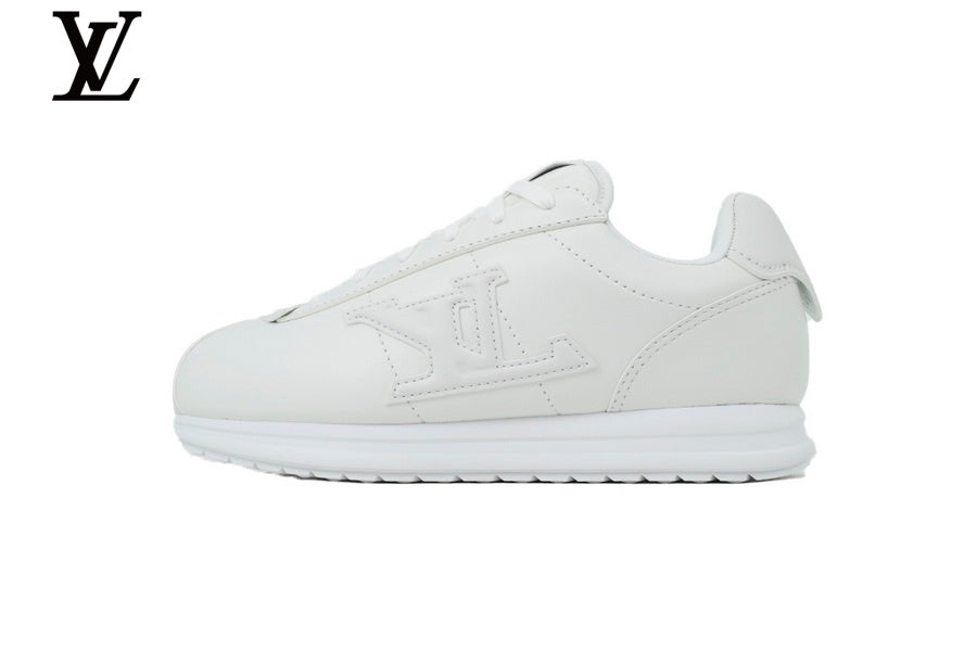 Louis Vuitton Low-Top Leather Sneakers - White
