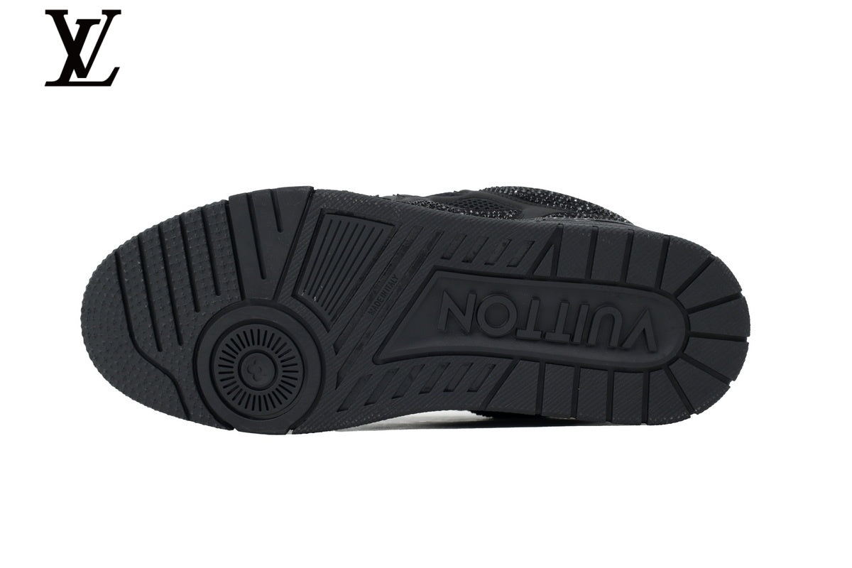 Louis Vuitton Skate Sneaker – Black Rhinestone