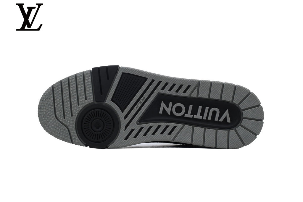 Louis Vuitton Trainer Sneaker – Black & Silver Crystal