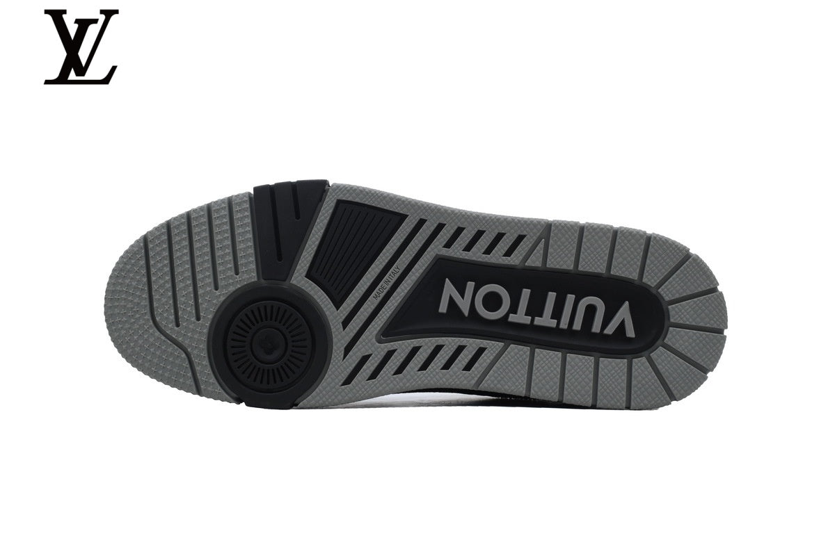 Louis Vuitton Trainer Sneaker – Black & Silver Crystal