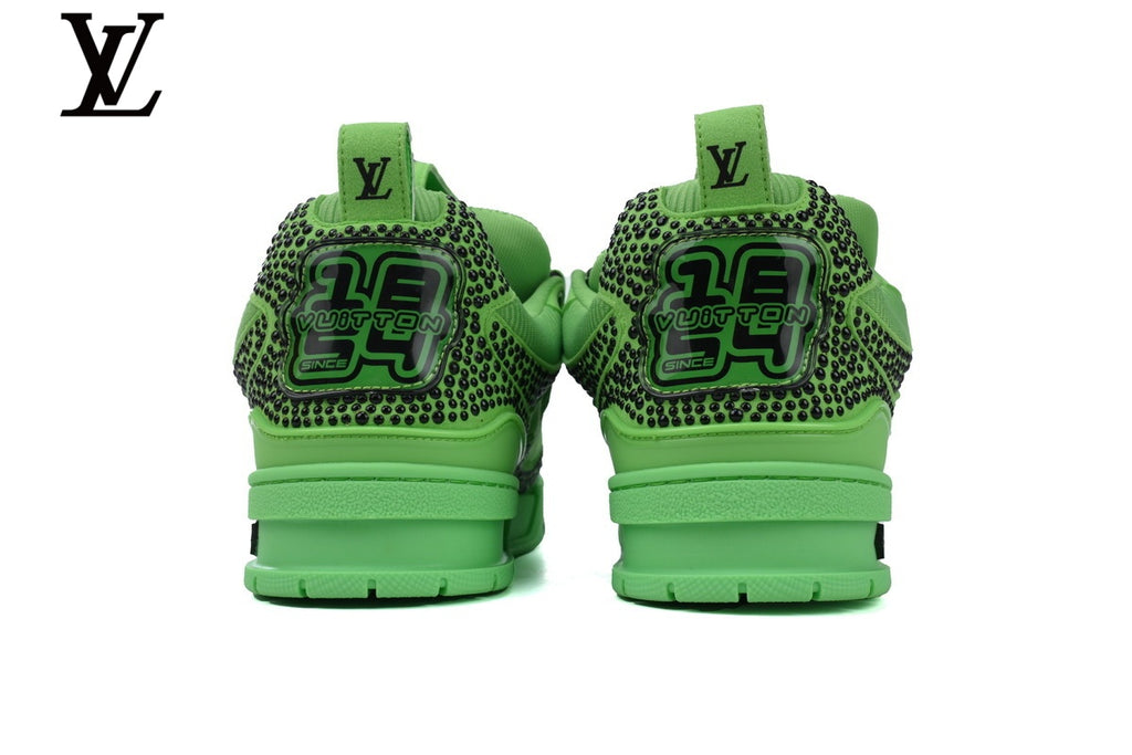 Louis Vuitton Skate Sneaker – Green Rhinestone