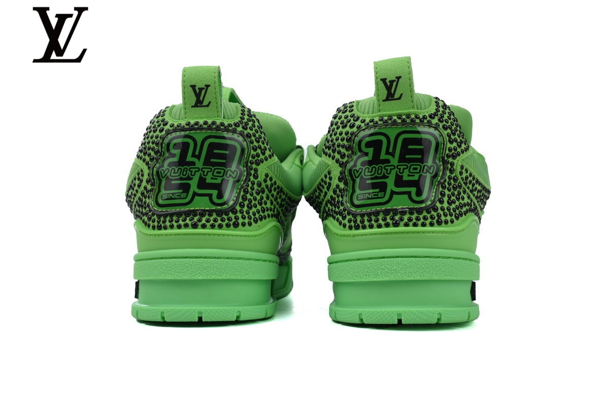 Louis Vuitton Skate Sneaker – Green Rhinestone