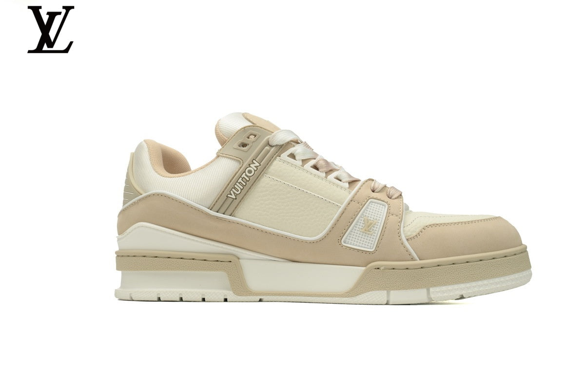 Louis Vuitton LV Trainer Sneaker – Beige & White