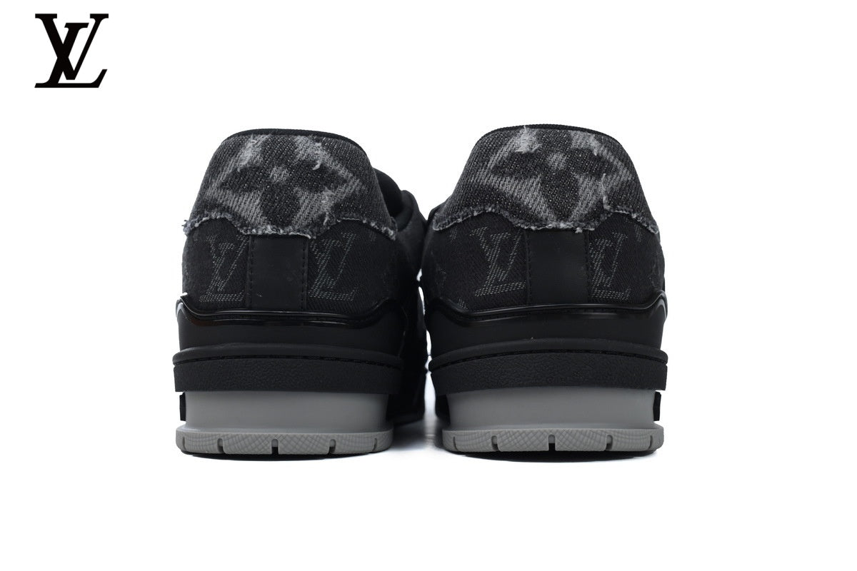 Louis Vuitton Trainer Sneaker – Black Denim Monogram