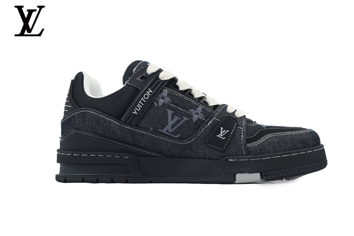 Louis Vuitton Trainer Sneaker – Black Denim Monogram