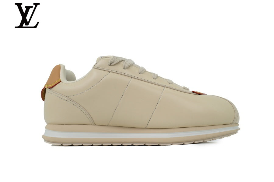 Louis Vuitton Low-Top Leather Sneakers - Beige