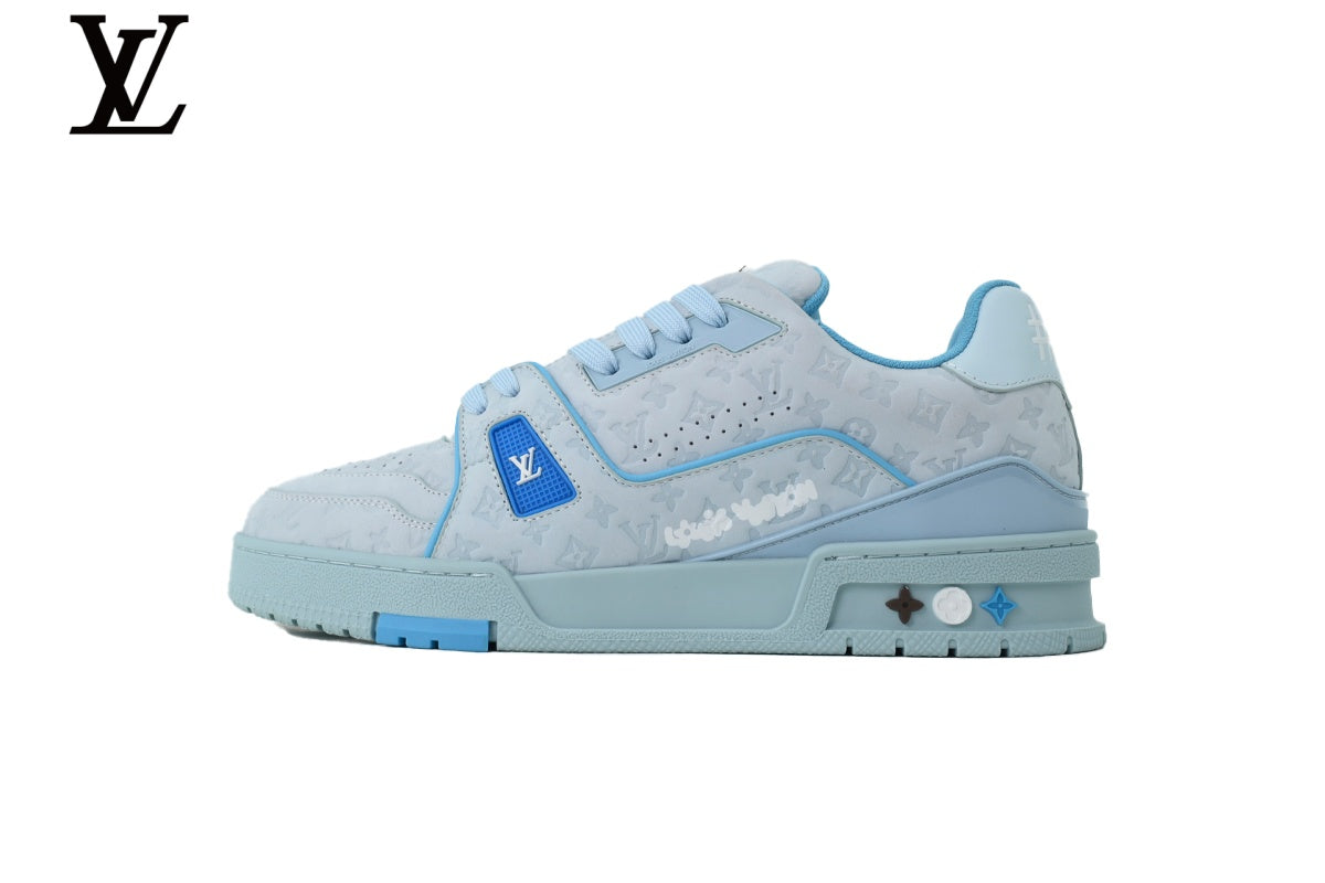 Louis Vuitton Trainer Sneaker – Light Blue Monogram