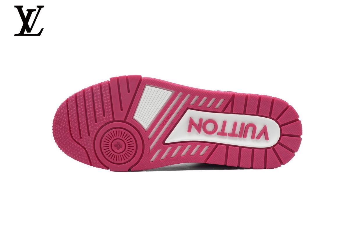Louis Vuitton Trainer Sneaker – Fuchsia & White