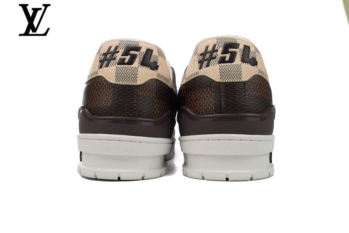 Louis Vuitton Trainer Sneaker – Brown Damier Check