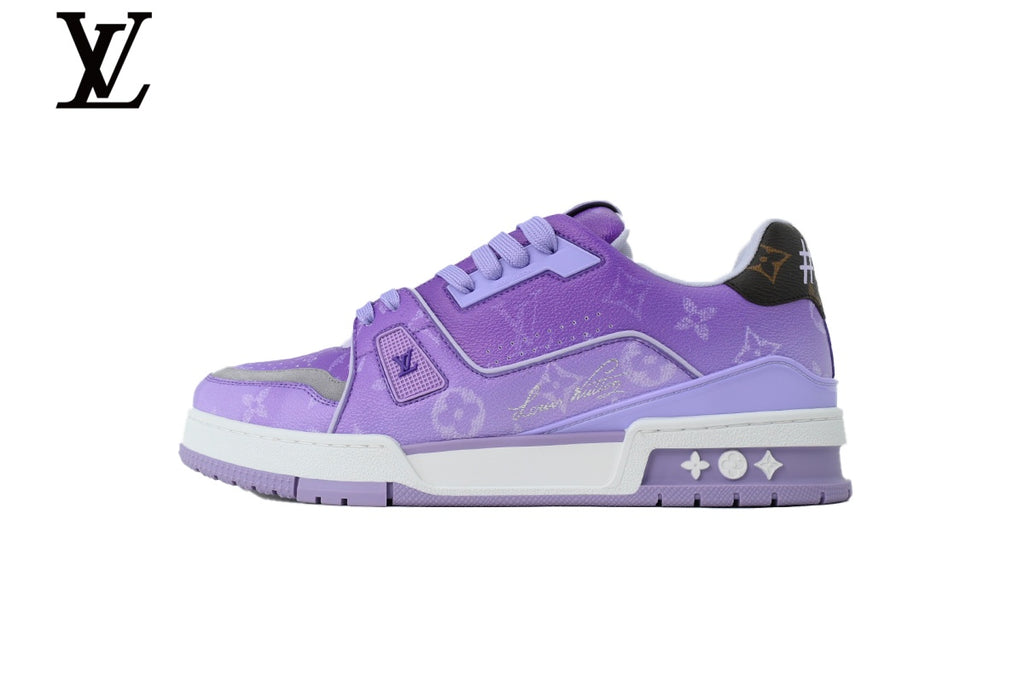 Louis Vuitton Low Top Trainer – Purple Gradient Monogram Leather