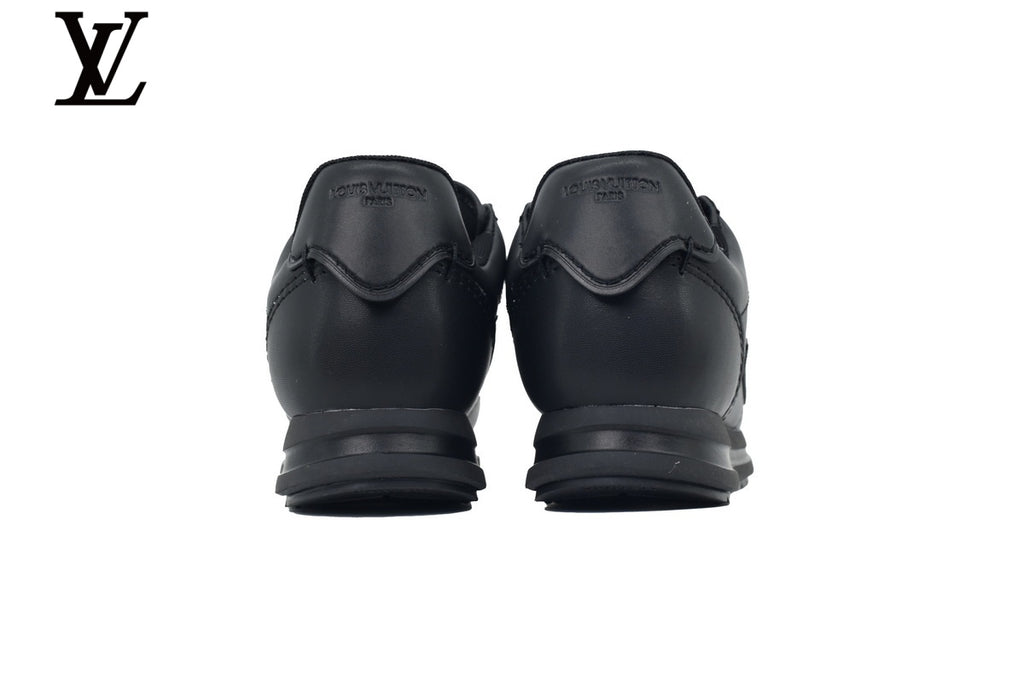 Louis Vuitton Black Leather Low-Top Sneakers
