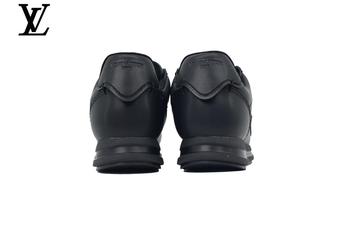 Louis Vuitton Black Leather Low-Top Sneakers