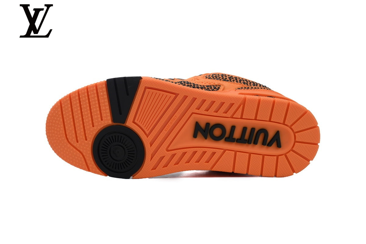 Louis Vuitton Skate Sneaker – Orange Rhinestone