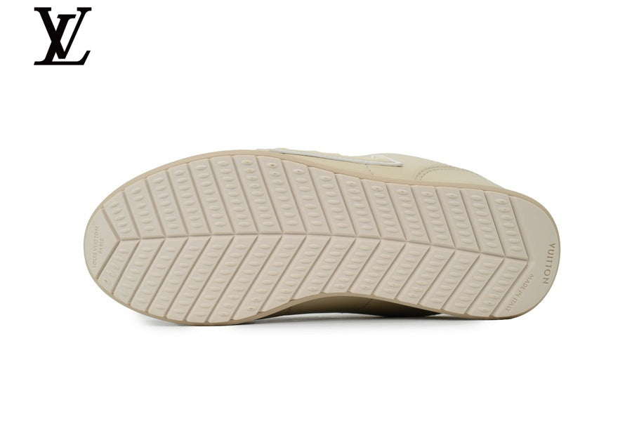 Louis Vuitton Low-Top Leather Sneakers - Beige