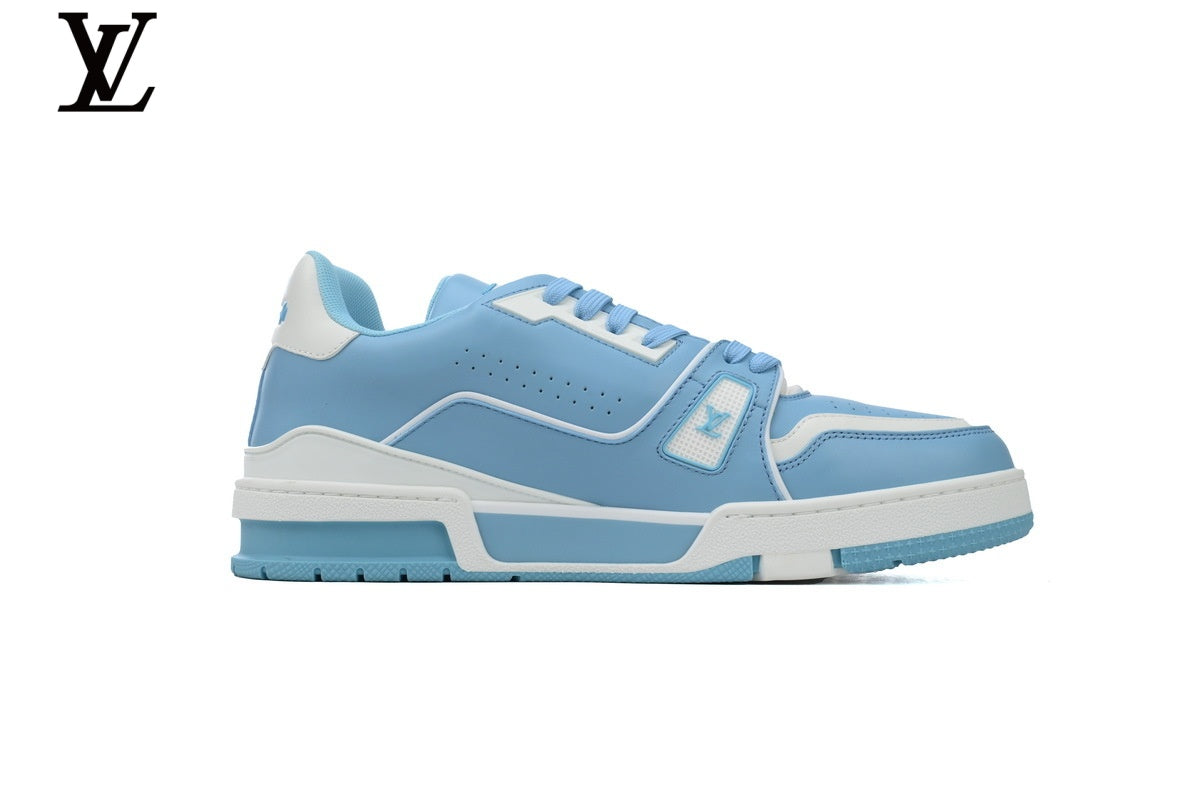 Louis Vuitton LV Trainer Sneaker – Light Blue & White