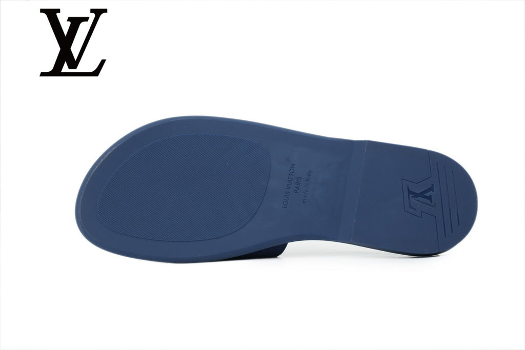 Navy Suede-Look Slide Sandals | Sizes 38–46