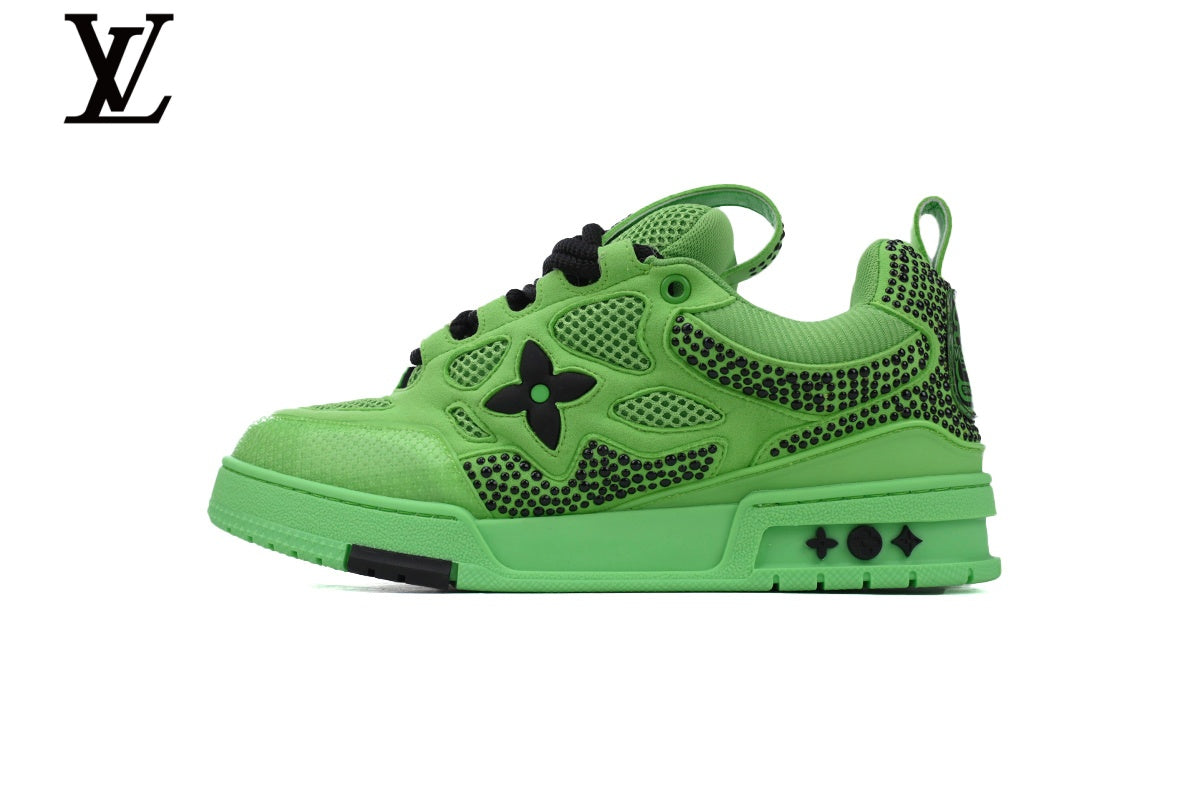 Louis Vuitton Skate Sneaker – Green Rhinestone