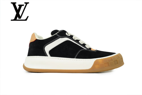Black & White Skate Sneakers with Gum-Style Sole | Sizes 38–46