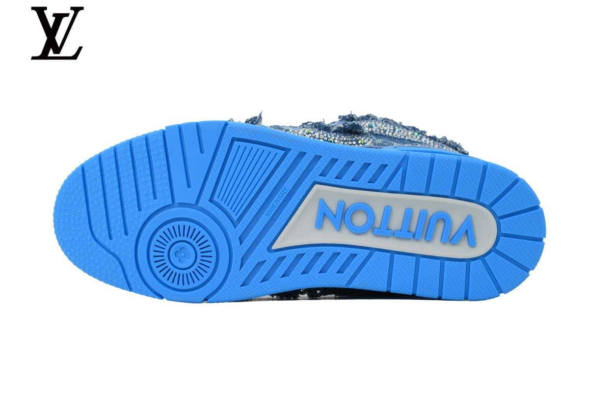 Louis Vuitton Skate Sneaker – Blue Denim & Rhinestone