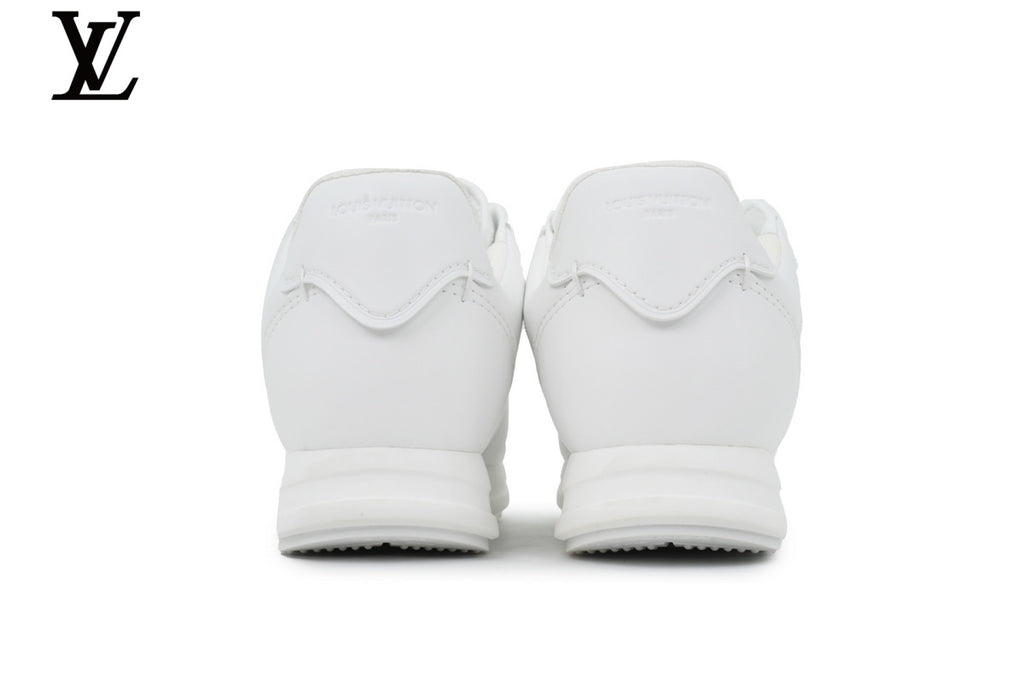 Louis Vuitton Low Top Sneaker in White Smooth Leather with Embossed Logo