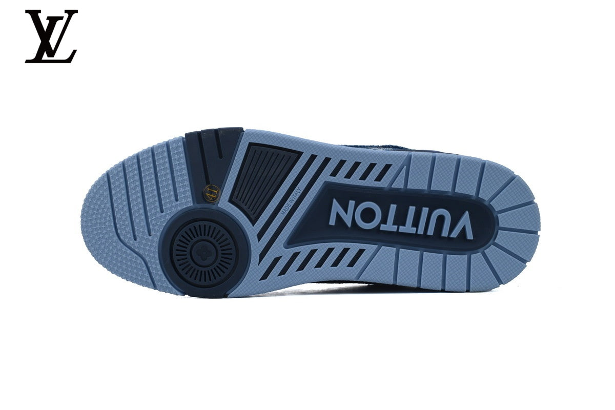 Louis Vuitton Trainer Sneaker – Blue Denim Monogram