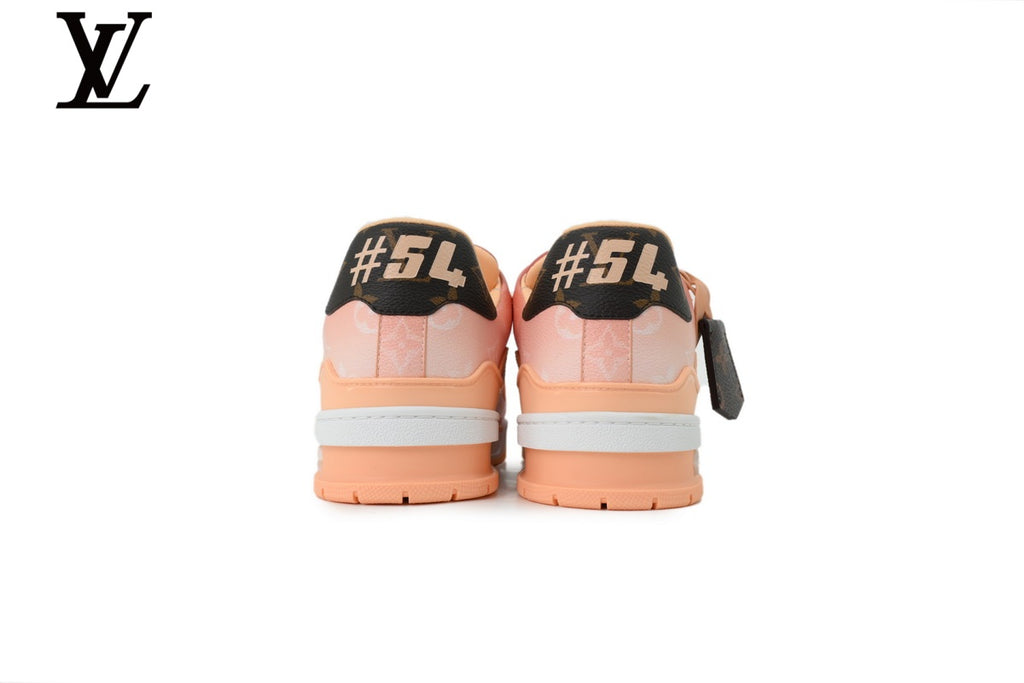Louis Vuitton Low Top Trainer – Peach Gradient Monogram Leather