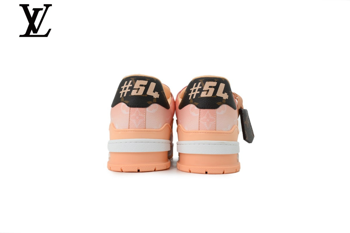 Louis Vuitton Low Top Trainer – Peach Gradient Monogram Leather