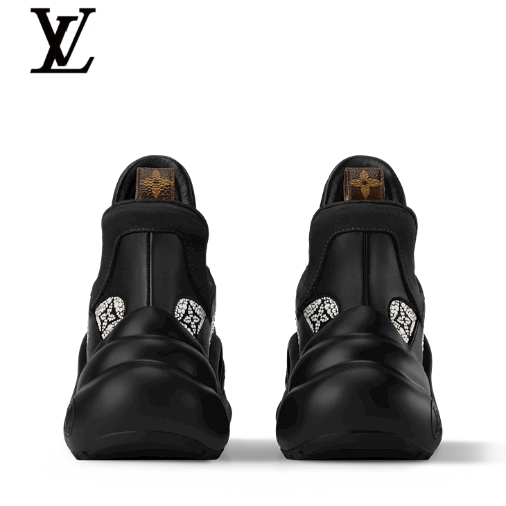 Black Rhinestone-Detail Sneakers | Sizes 38–46