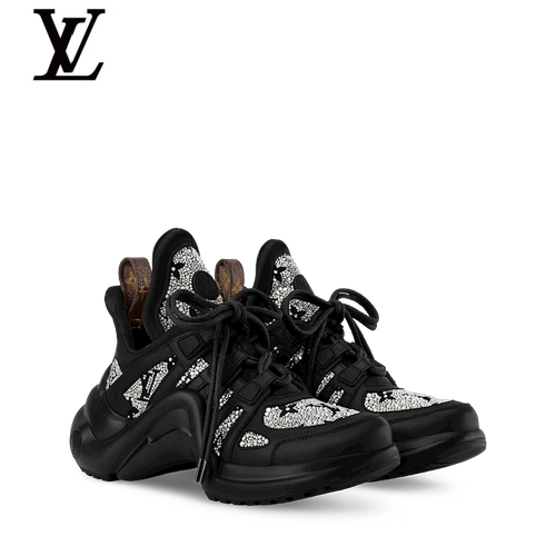Black Rhinestone-Detail Sneakers | Sizes 38–46