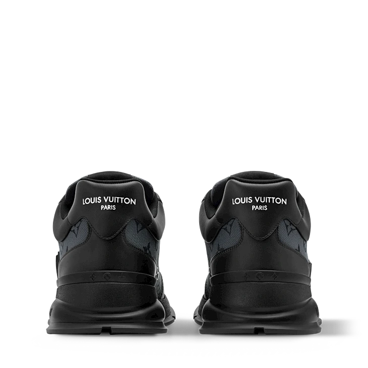 Black Monogram-Pattern Sneakers