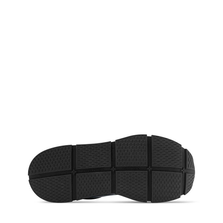 Black Monogram-Pattern Sneakers