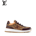 Brown Monogram-Pattern Sneakers | Sizes 38–46