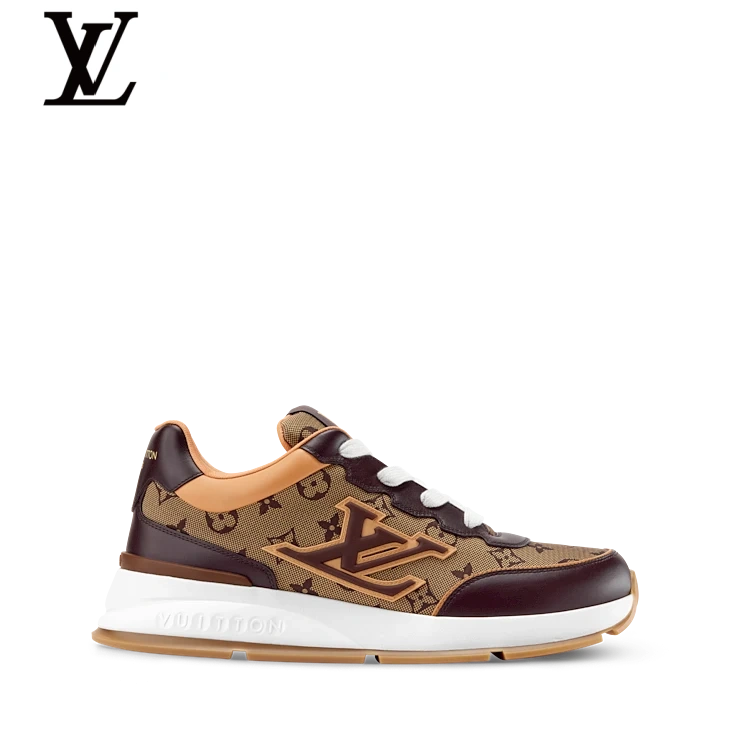 Brown Monogram-Pattern Sneakers | Sizes 38–46