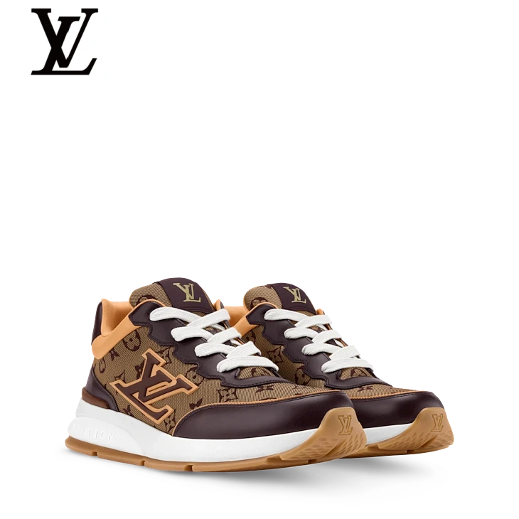 Brown Monogram-Pattern Sneakers | Sizes 38–46