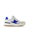 White & Blue Retro-Style Sneakers