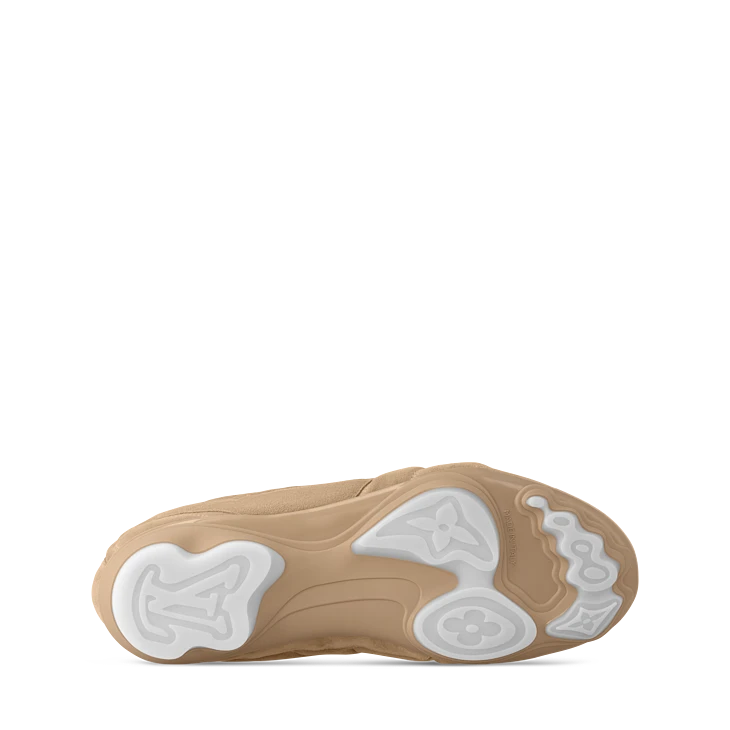Beige Suede-Look Soccer-Inspired Sneakers