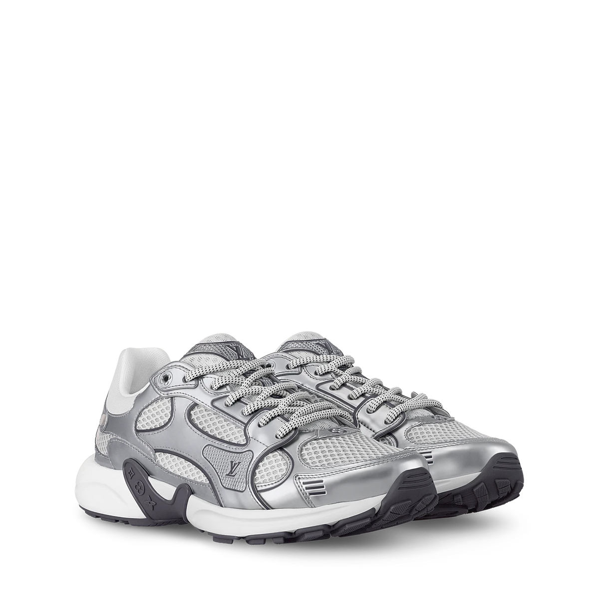 Silver Mesh Sneakers