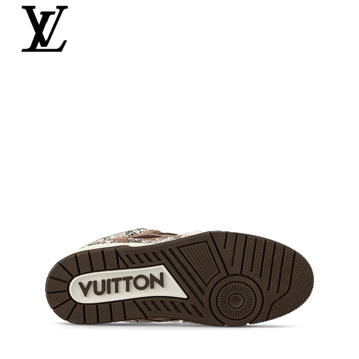 Brown Snake-Print Skate Sneakers | Sizes 38–46
