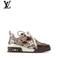 Brown Snake-Print Skate Sneakers | Sizes 38–46